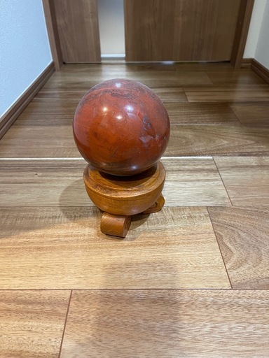 赤玉石　球石　置物