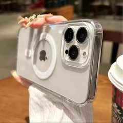 Magsafe-iPhone15 磁気アクリルシリコンケース