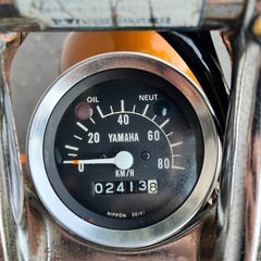 ジッピィ 鍵書類有り 初爆確認済 低走行 ヤマハ フルノーマル 花柄シート レストアベース ( チャッピィ ボビィ ポッケ フォーゲル )の画像