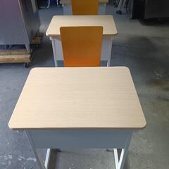 ※まとめて/スクールデスク/学習机/学習塾 小学校 中学校/教室/習い事/フック付き/白/シンプル/テーブル/作業台/1人用 デスク 白 棚の画像