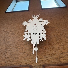 ジャンク品　イタリア製 cuckoo forest clock カッコーフォレスト 鳩時計 振り子 DIAMANTINI & DOMENICONI 黒 掛け時計 ディアマンティーニ の画像