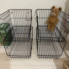 ワイヤーバスケット４つセット　テッドフィギュア(欲しい方)の画像