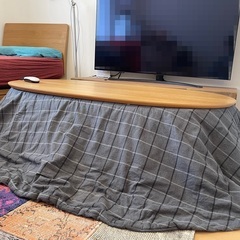 こたつ　無印　楕円形　こたつ布団付き　【受取に来てくれる方】