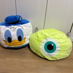 ディズニー　ドナルド　マイク　クッション　２つセット　まとめ売り...