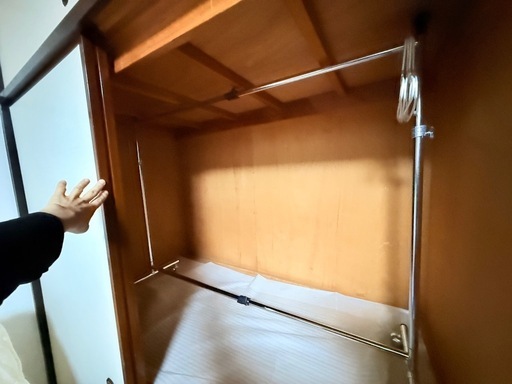パイプハンガー ハンガーラック 押入れ 1連 耐荷重50kg シルバー