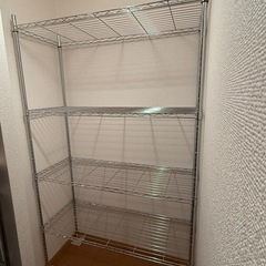 ワイヤーラック　スチールラック　棚板5枚