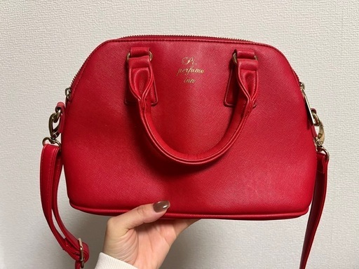 ピーアイパフュームイン ハンドバッグ ショルダーバッグ 赤 レッド レディース