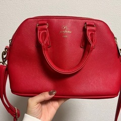 ピーアイパフュームイン ハンドバッグ ショルダーバッグ 赤 レッ...
