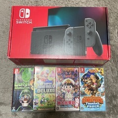Nintendo Switch グレー とカセット4種
