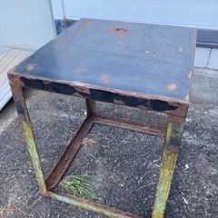 古道具　作業台　アイアン　レトロ　アンティーク　