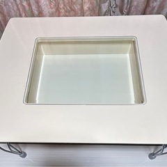 ガラステーブル極美品‼️引き出し