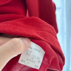 赤いダッフルコート🧥の画像