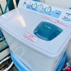 【使えます！】日立 二層式洗濯機 青空50 PS-50AS