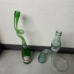 変形ガラス　コカコーラ　ジンジャーエール　セット