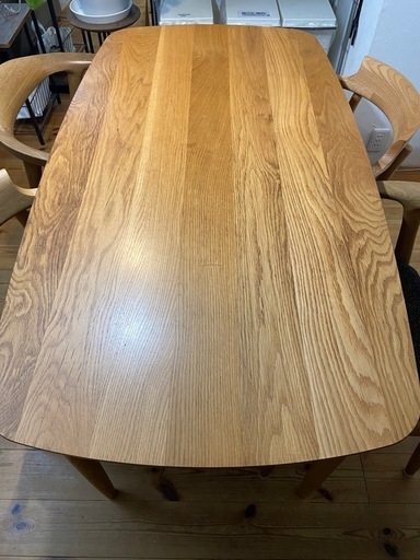 白半木材 ホワイトオークダイニングテーブル ストア