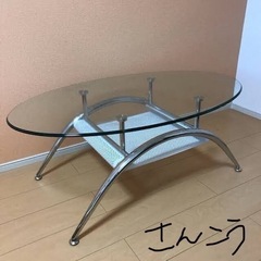 【良品美品・無料】ガラステーブルの画像