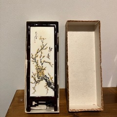 ミニチュア屏風・衝立て　白雲石制品　中国美術品の画像