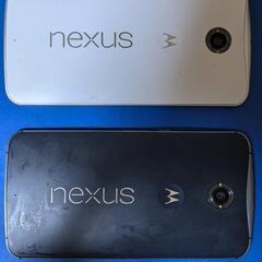 中古 Google Nexus6 2個セット　ホワイト&ネイビー 