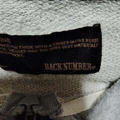 新春お値下げ今月のみグレーパーカーLサイズBACK NUNBERサイズLの画像
