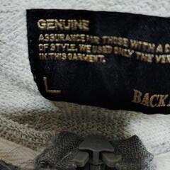 新春お値下げ今月のみグレーパーカーLサイズBACK NUNBERサイズLの画像