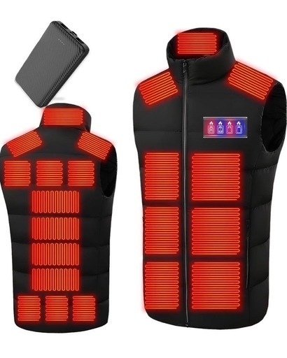 新品 XL 電熱ベスト 30000mAhバッテリー付き ヒーターベスト