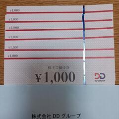 ＤＤグループ　株主優待券 6,000円分