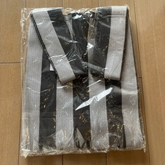 新品未開封！ストライプ　ニットトートバッグ　トーングレーの画像