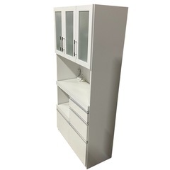 食器棚　家具　白色　棚　キッチン収納　　の画像