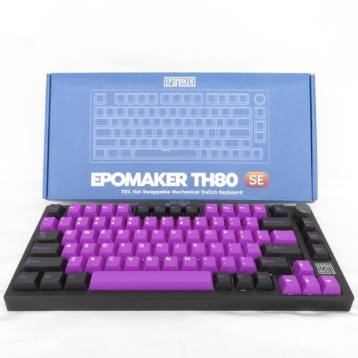 EPOMAKER TH80 SE ゲーミングキーボード Black Purple-SE ゲーム周辺機器 【コンプオフ金沢野々市店】
