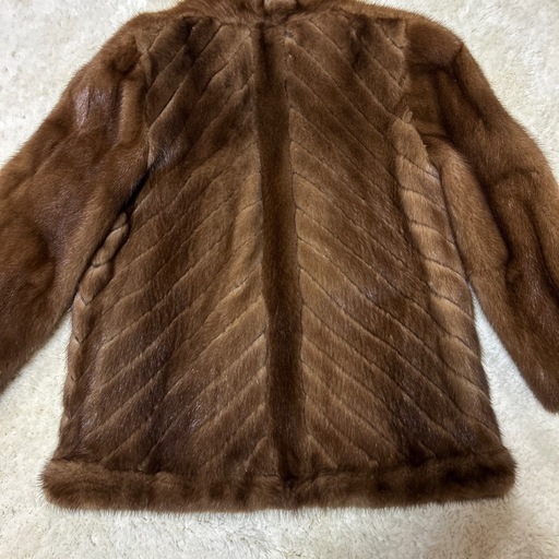 最高級品、三越、美品、ブラウン ムーンバットファーコート　ジャケット