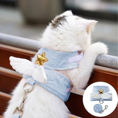 ハーネス 小猫XLサイズ 天使界隈 水色界隈 可愛い 裏側メッシュ ソフトタイプ
の画像