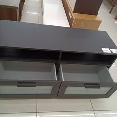 ★ジモティ割あり★ IKEA TV台 ブラック H53.5×D45×W120.5 クリーニング済み HJ5345の画像