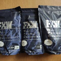 F＆W ホエイプロテイン wpc 1kg x 3 袋 計3kg ...