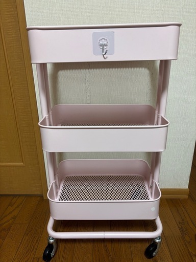 【お譲り先決定】IKEA ワゴン　ピンク