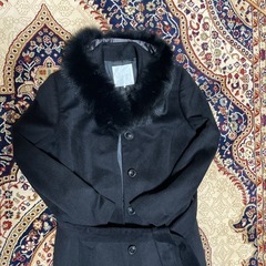 新品、特別価格 東京スタイルファ付きブラックコートの画像