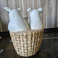 アンティーク オブジェクト 置物 インテリア 犬 レトロ ペット の画像