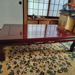 【美品】カリモク 座卓 杉本作 応接台