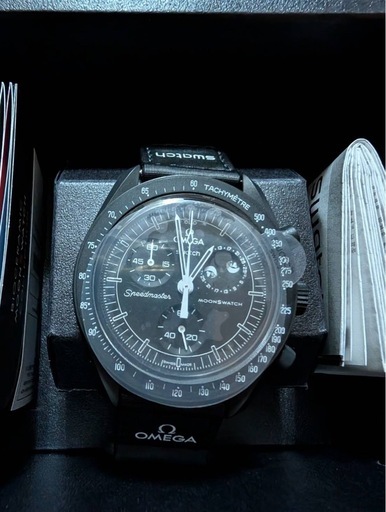 【新品未使用】オメガスウォッチ ムーンフェイズ 原宿スウォッチ購入 保護シール・腕バンド付き 商品説明