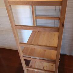 北欧パイン材 多機能収納棚の画像