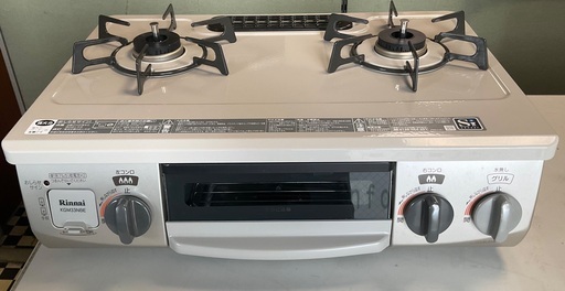 【RKG-25】特価！リンナイ/ガステーブル/KGM33NBEL/都市ガス/中古品/2016年11月製