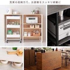 【新品未使用】幅116cm キッチンカウンター コンクリートグレー 傷ありの画像