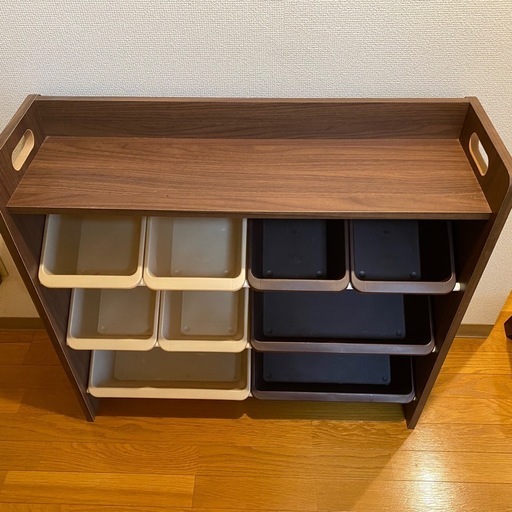おもちゃ収納　ブラウン