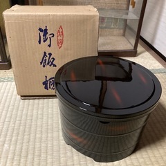 【新品未使用】おひつ　5人用　特選御飯櫃　しゃもじ付き