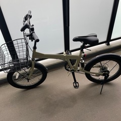 マイパラス折り畳みセミファット自転車20インチサンドベージュ