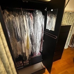 大容量洋服タンス ニトリ 黒の画像