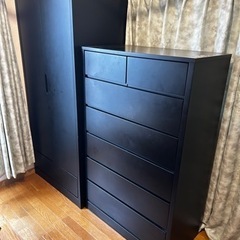 大容量洋服タンス ニトリ 黒