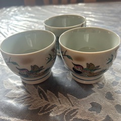 茶器　湯呑茶碗　九谷焼　３つセット　湯呑み