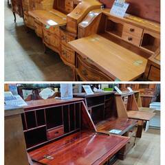 【愛品倶楽部柏店】ライティングビューロー 木象嵌細工 引出し付 イタリア製の画像