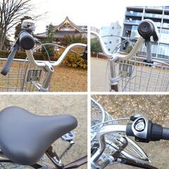 【ヤ取2/16終了】≪R072ジ新≫ Maruishi/丸石サイクル 自転車 cherish/チェリッシュ 3段階ギア 26インチ 茶色/ブラウン系 通勤/通学 フレーム 現状品の画像