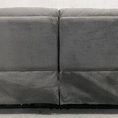 電動リクライニングソファ 2人掛け グレー ファブリック USBポート ハイバック フットレスト リビング 2P 中古家具 店頭引取歓迎 R9003の画像